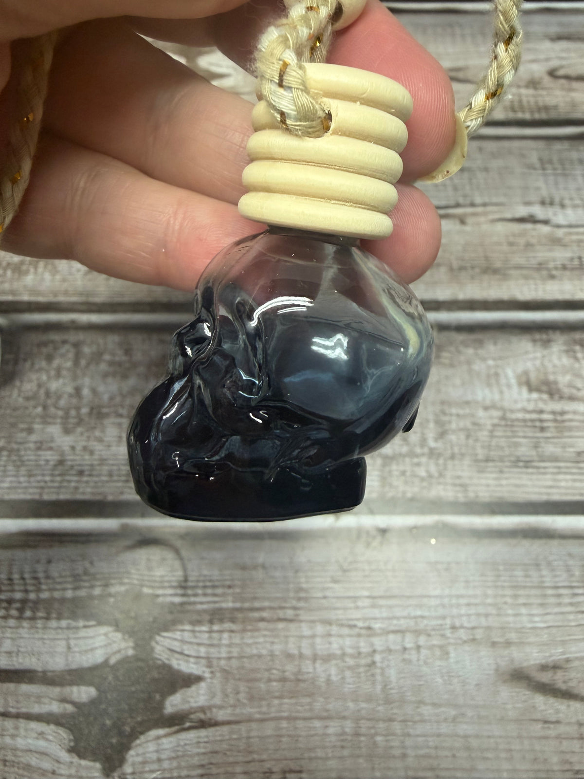 black skull car air freshener
